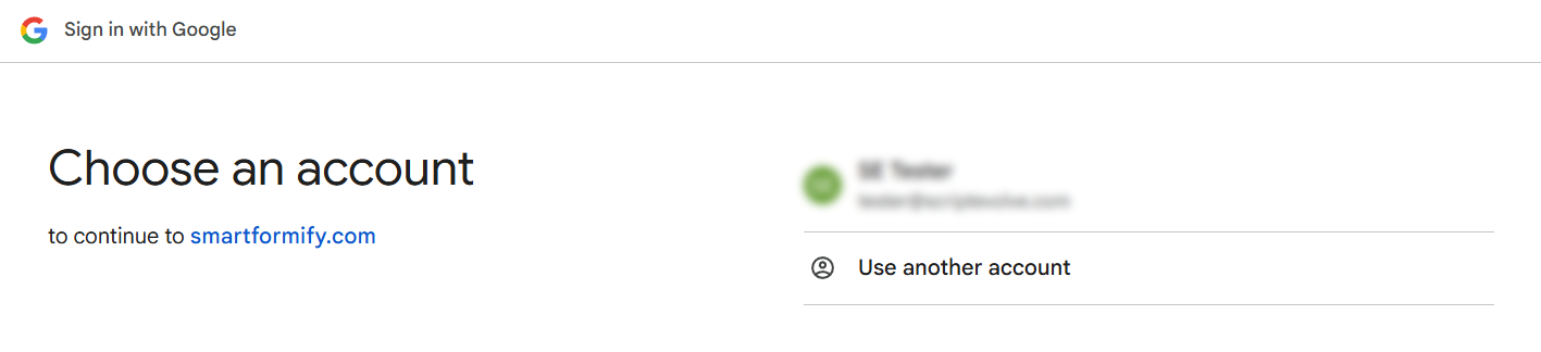 Sign in to Google