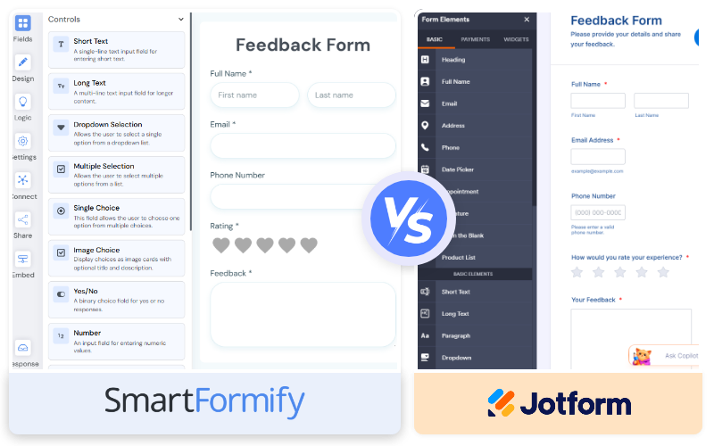 Form Builder Comparison