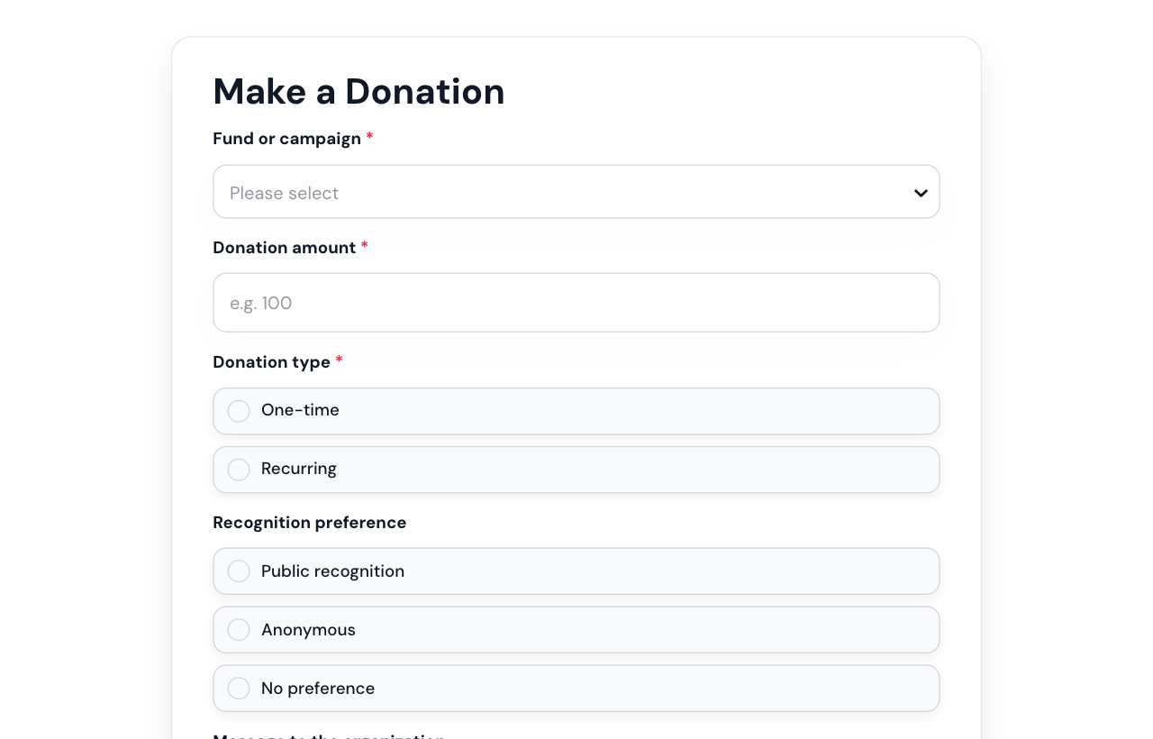 Basic Donation Form cover