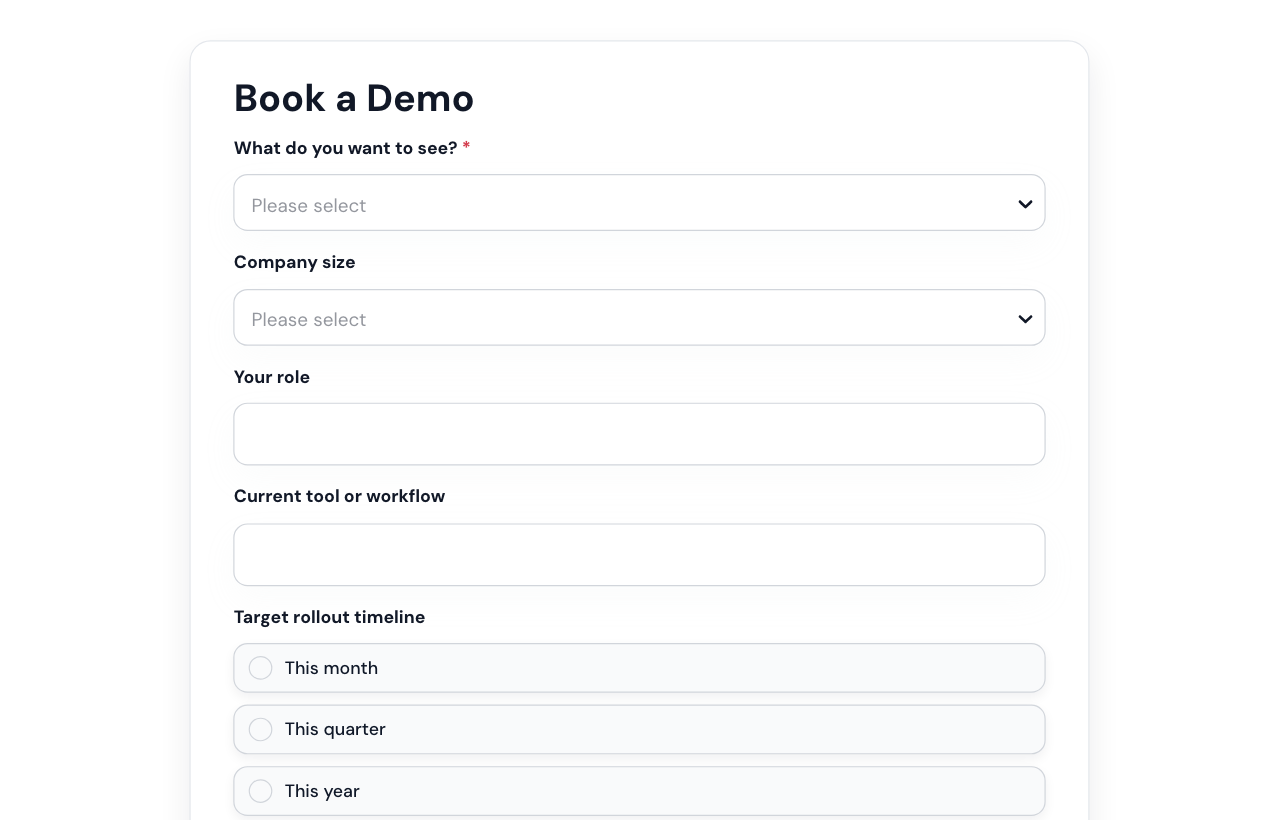 Demo Request Form cover