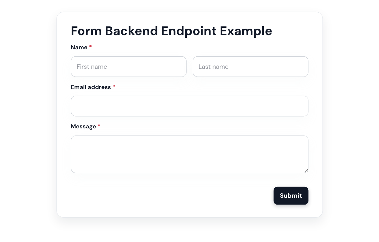 Form Backend Endpoint Example cover
