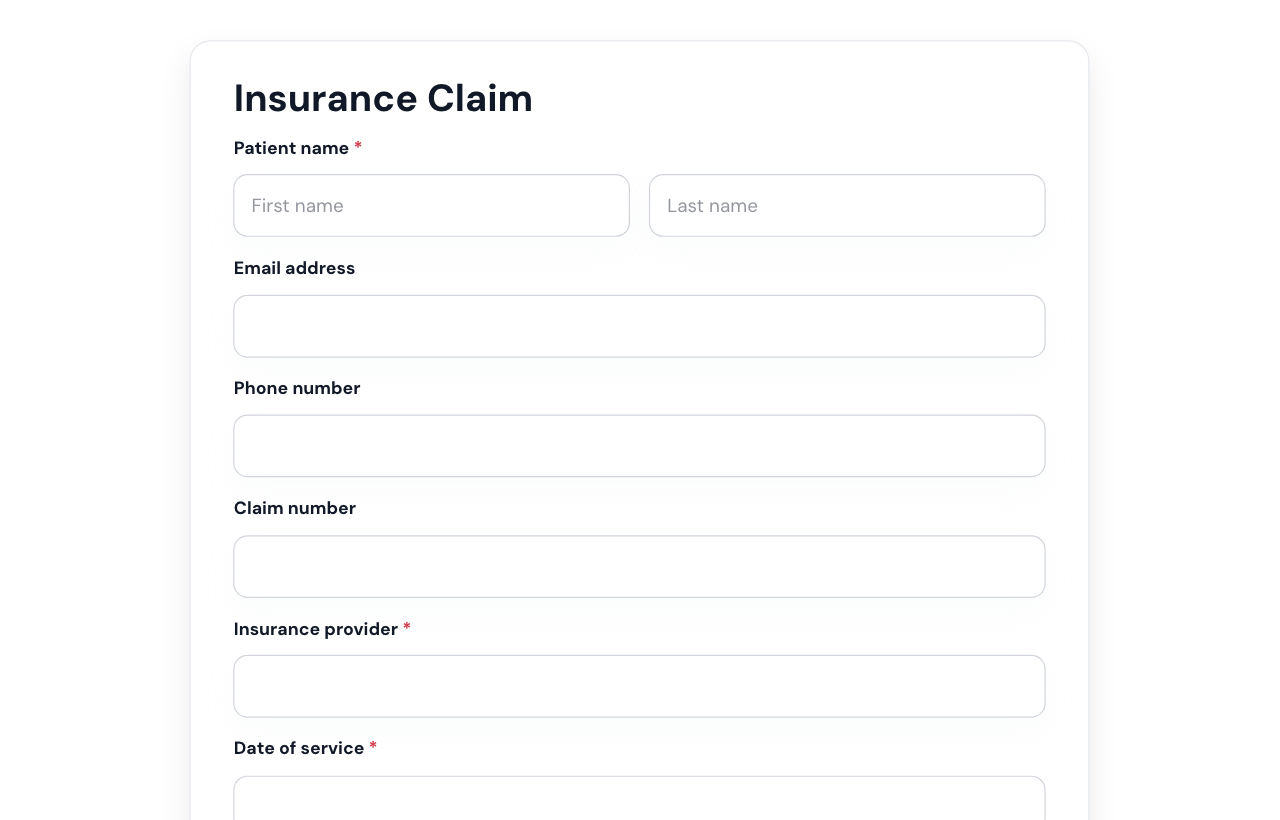 Insurance Claim Form cover