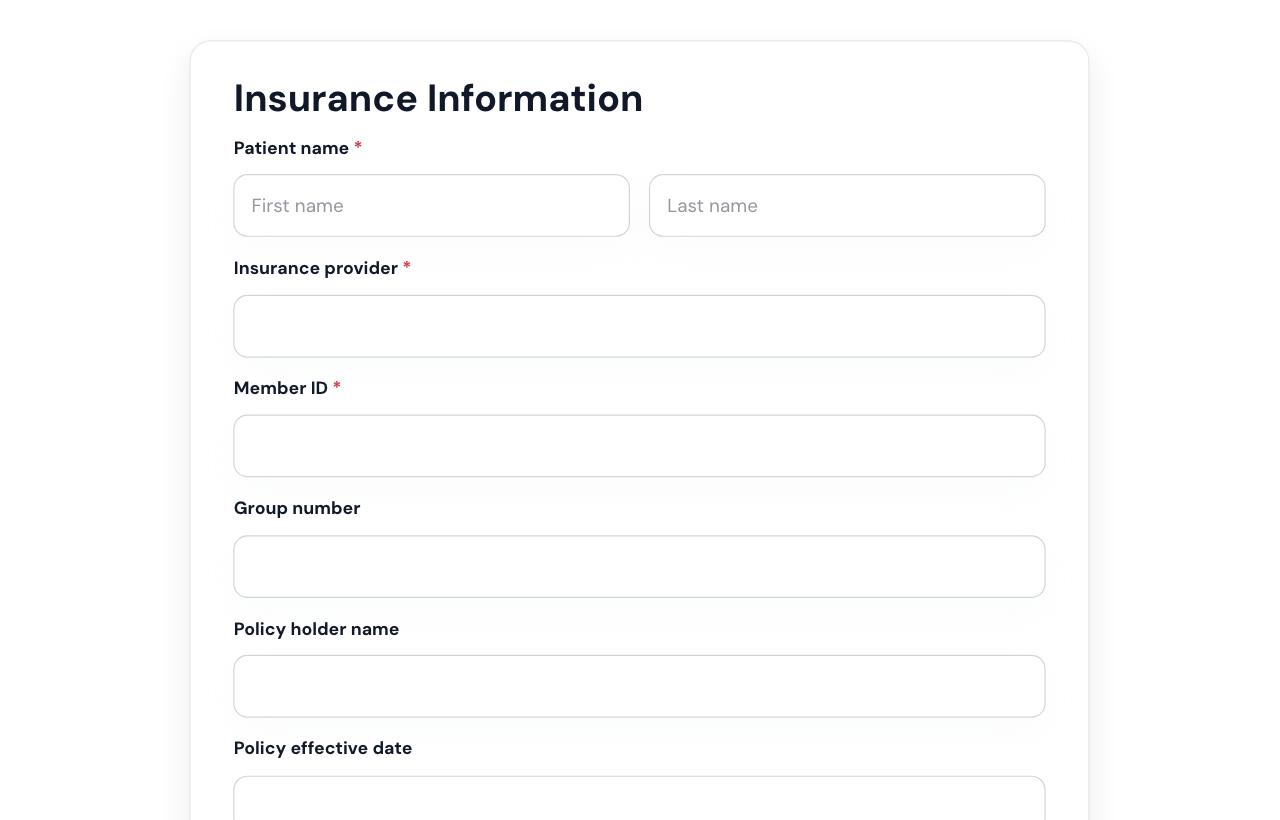 Insurance Information Form cover