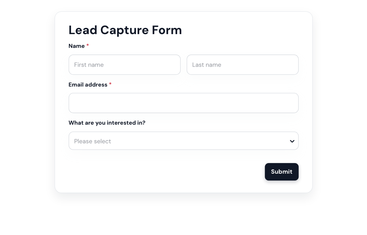 Lead Capture Form cover