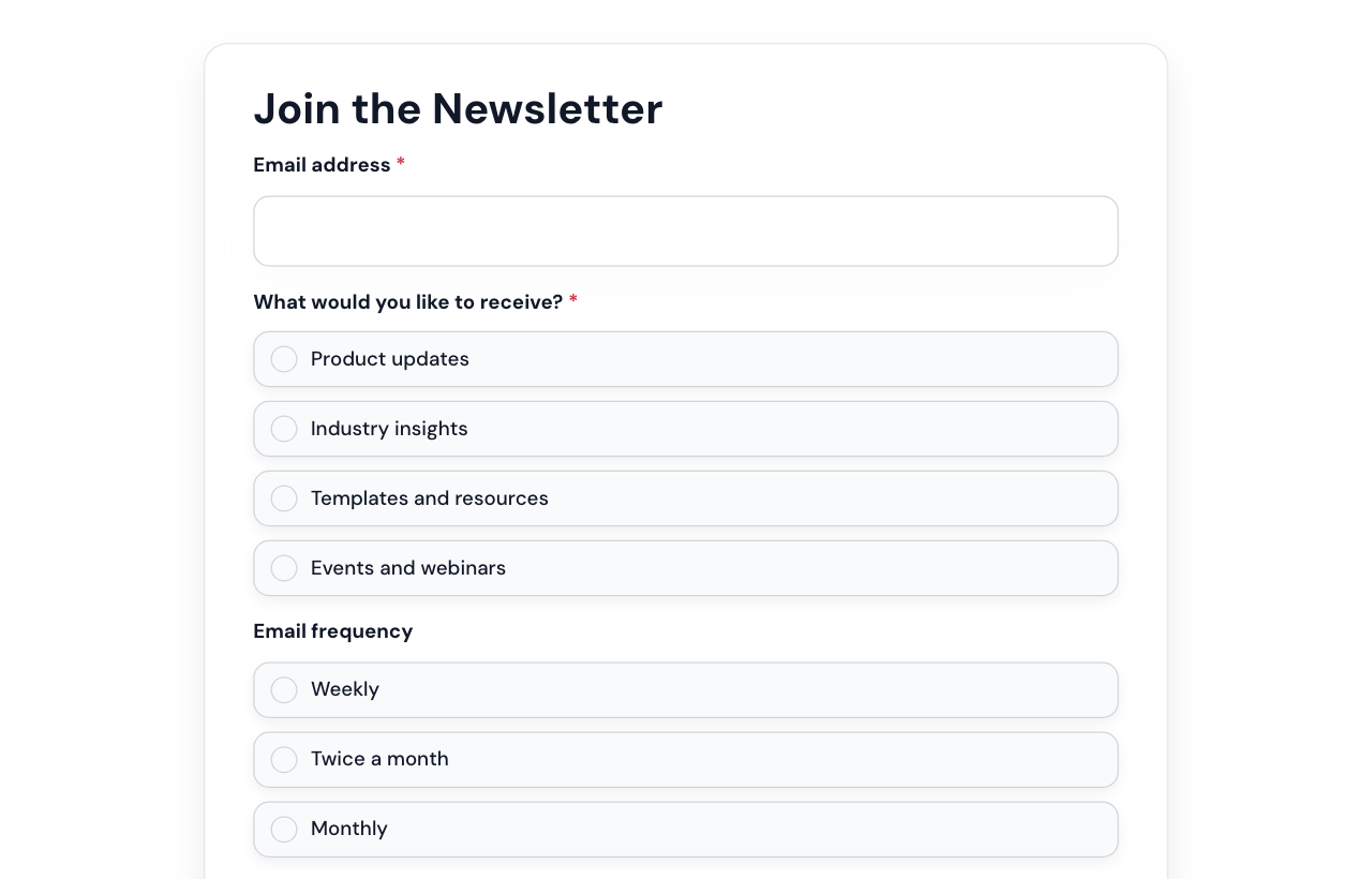Newsletter Signup Form cover
