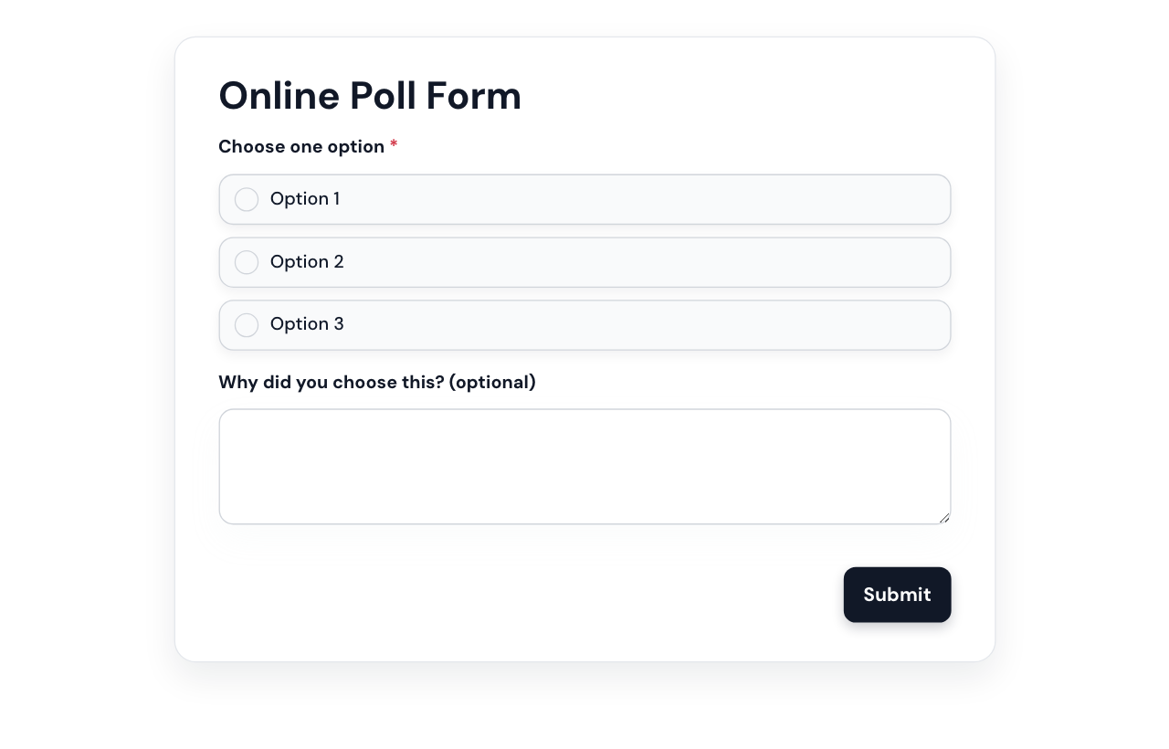 Online Poll Form cover