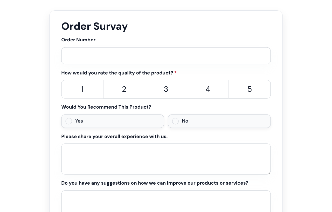 Post Purchase Survey cover