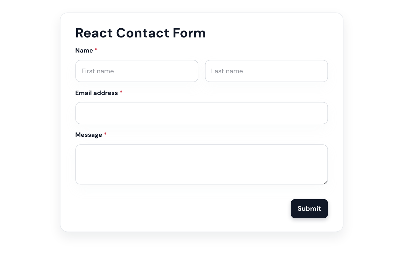 React Contact Form cover