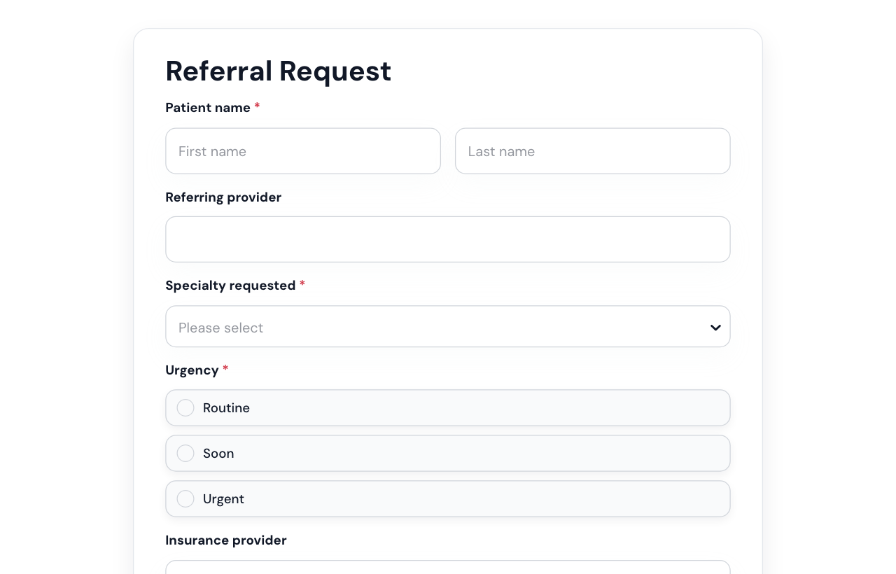 Referral Request Form cover