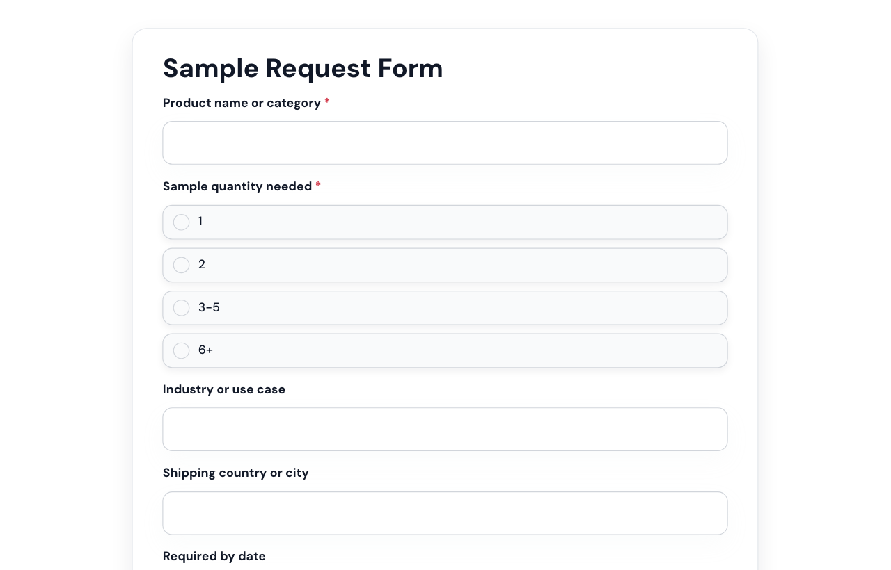 Sample Request Form cover
