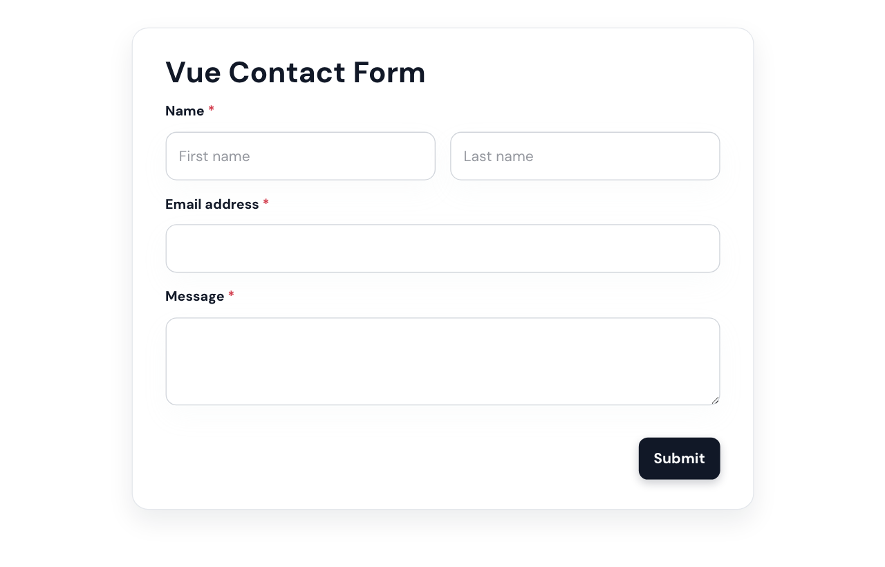 Vue Contact Form cover